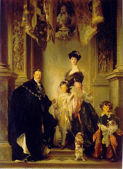 John Singer Sargent Portrait of the 9th Duke of Marlborough with his family china oil painting image